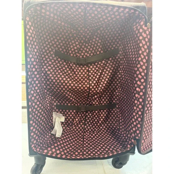 Nikky USA Nicole Lee Pop Art Patchwork Suitcase Black Multi 25 Inch Luggage - Picture 3 of 7